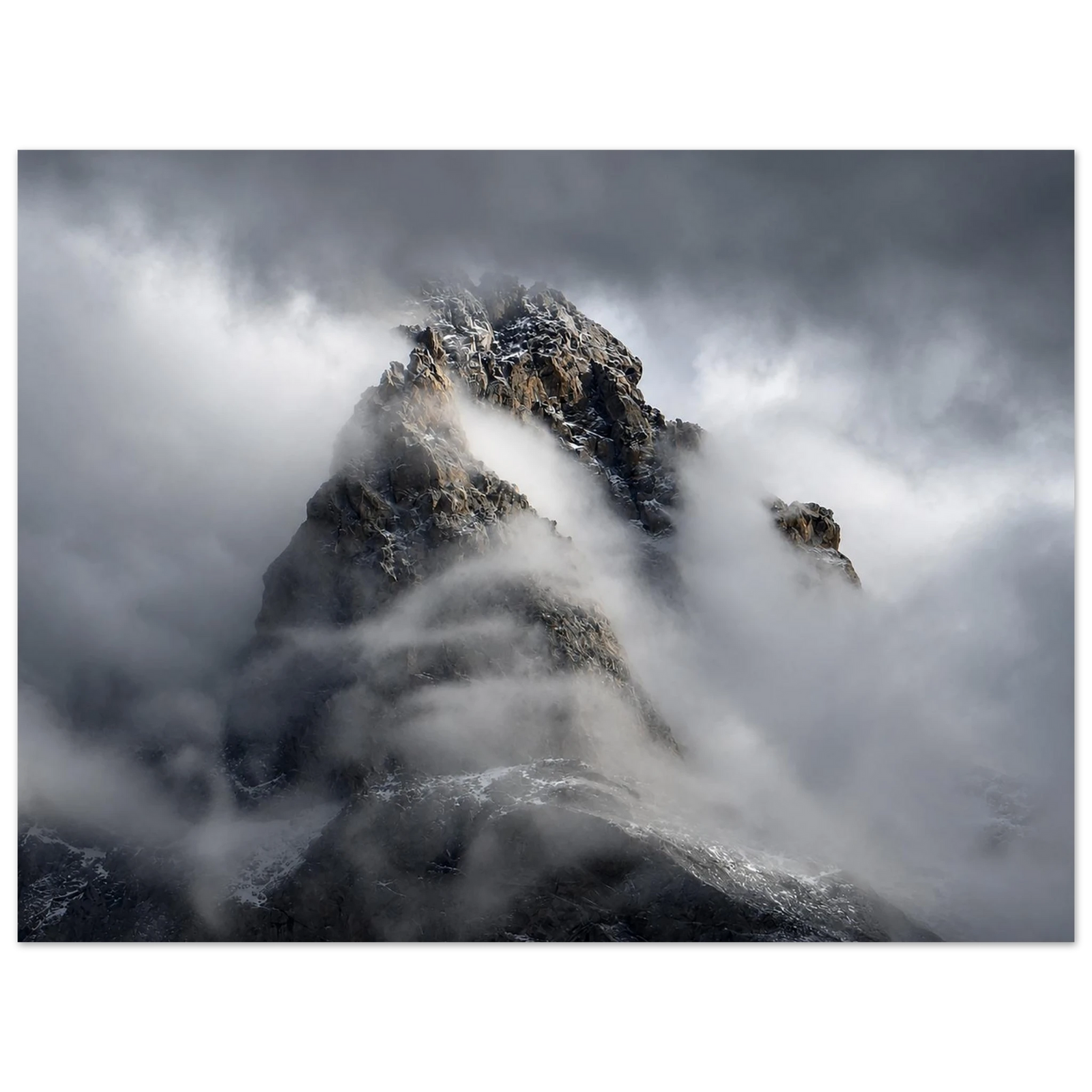 Misty Mountain Peak by Robert Moss – Fine Art Photography Print