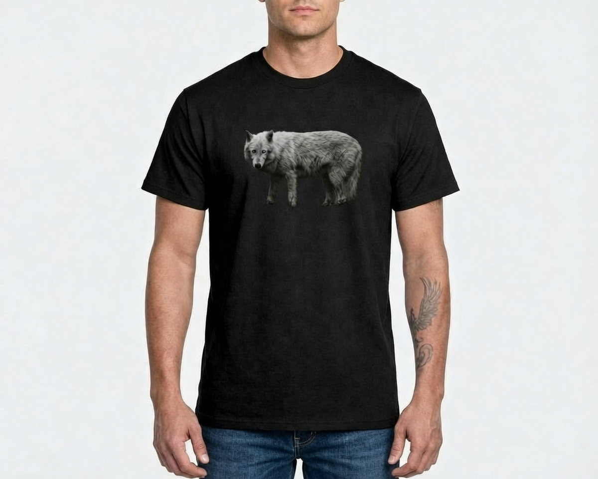 Grey Wolf, Wolf Conservation, Moss Apparel, Ultra Cotton T-Shirt – Wildlife Apparel by Moss Apparel