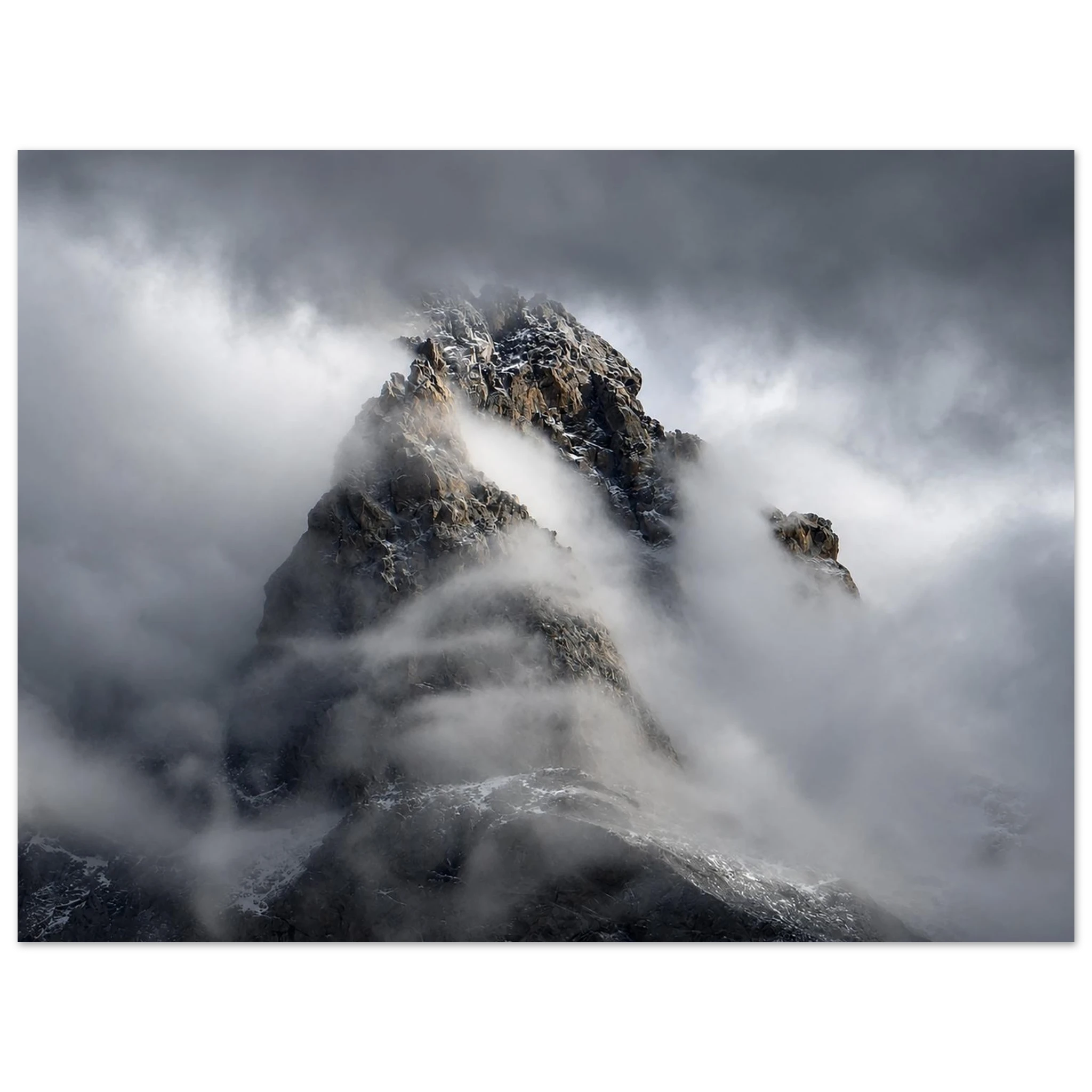 Misty Mountain Peak by Robert Moss – Fine Art Photography Print