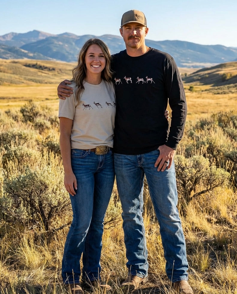 Pronghorn Run, The WYldlife Fund, Moss Apparel, Long Sleeve T-Shirt Fuel