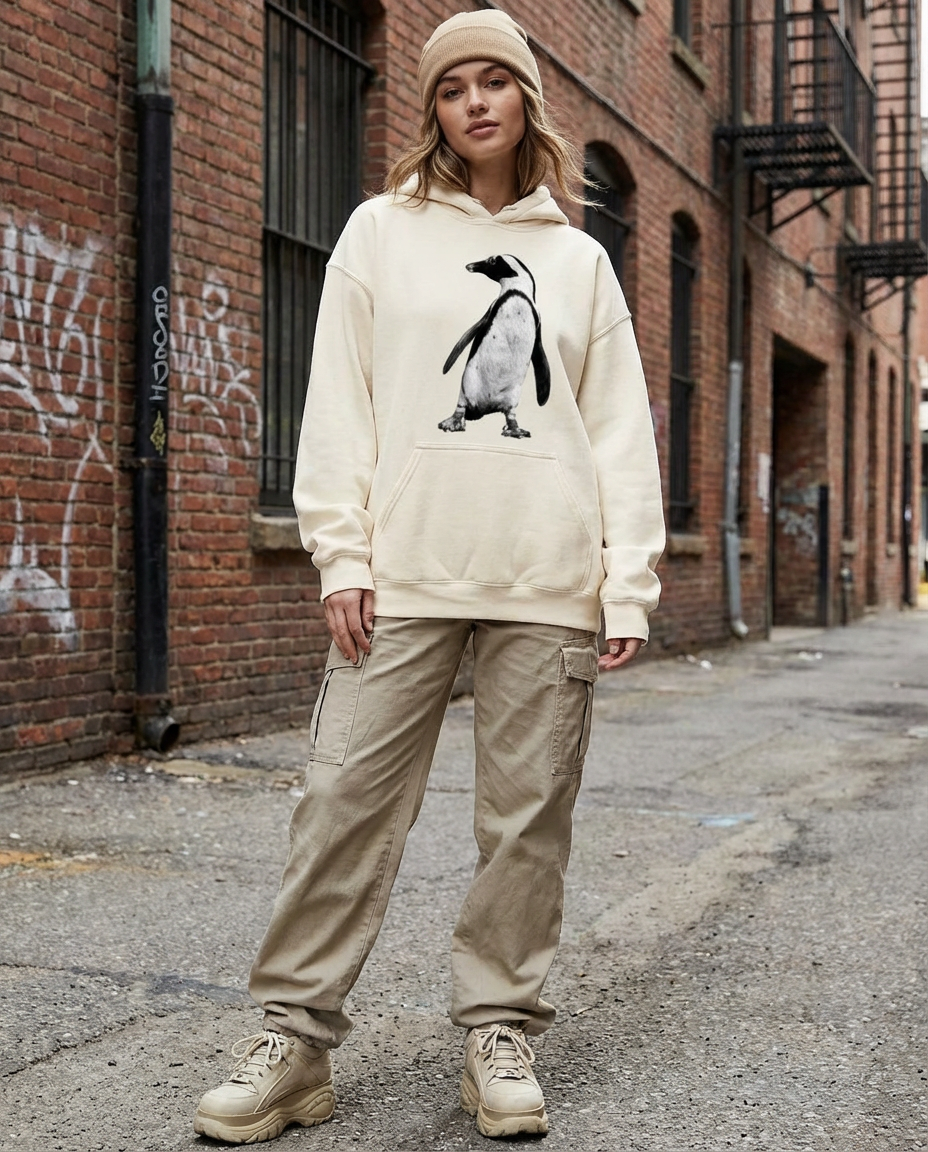 Dancing Penguin, Moss Apparel, Unisex Hoodie