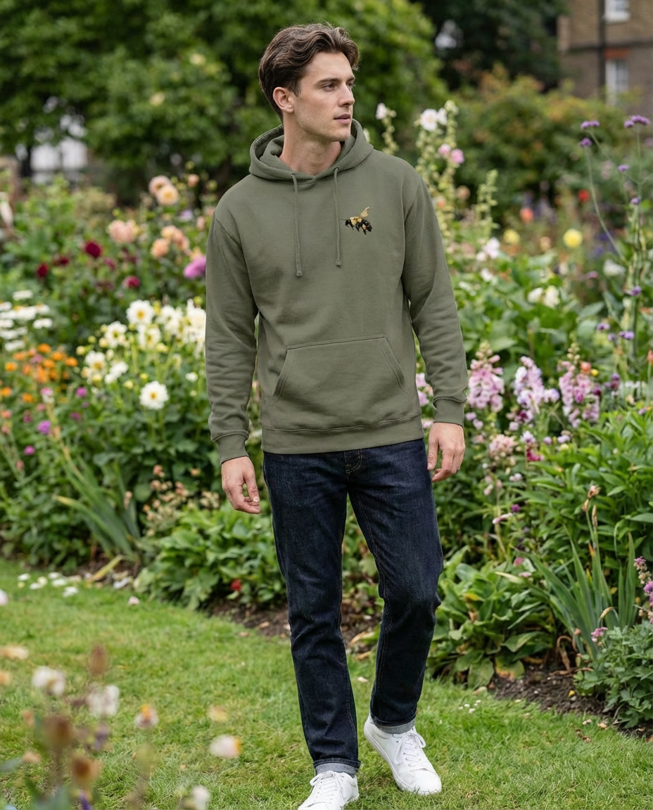 Bee and Butterfly Habitat Fund, Moss Apparel Hoodie – Wildlife Apparel by Moss Apparel