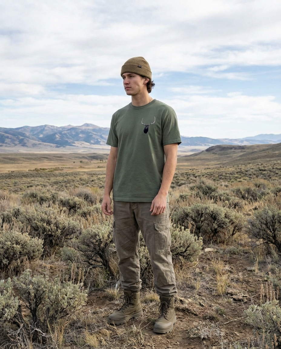 Elk Antlers, The WYldlife Fund, Moss Apparel, T-Shirt