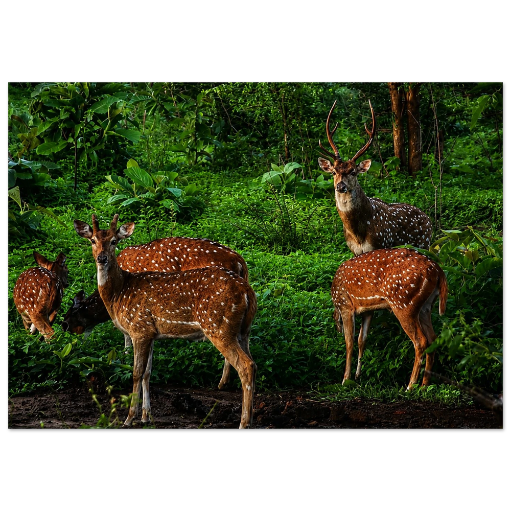 Sri Lankan Axis Deer Aluminum Print by Robert Moss – Fine Art Photography Print