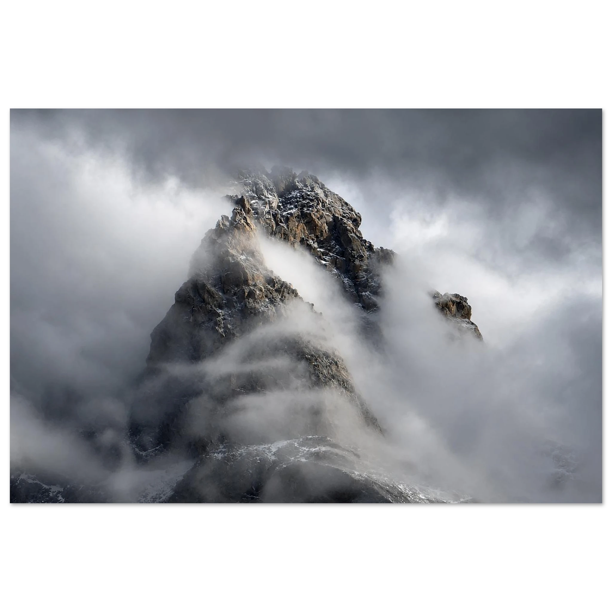 Misty Mountain Peak by Robert Moss – Fine Art Photography Print