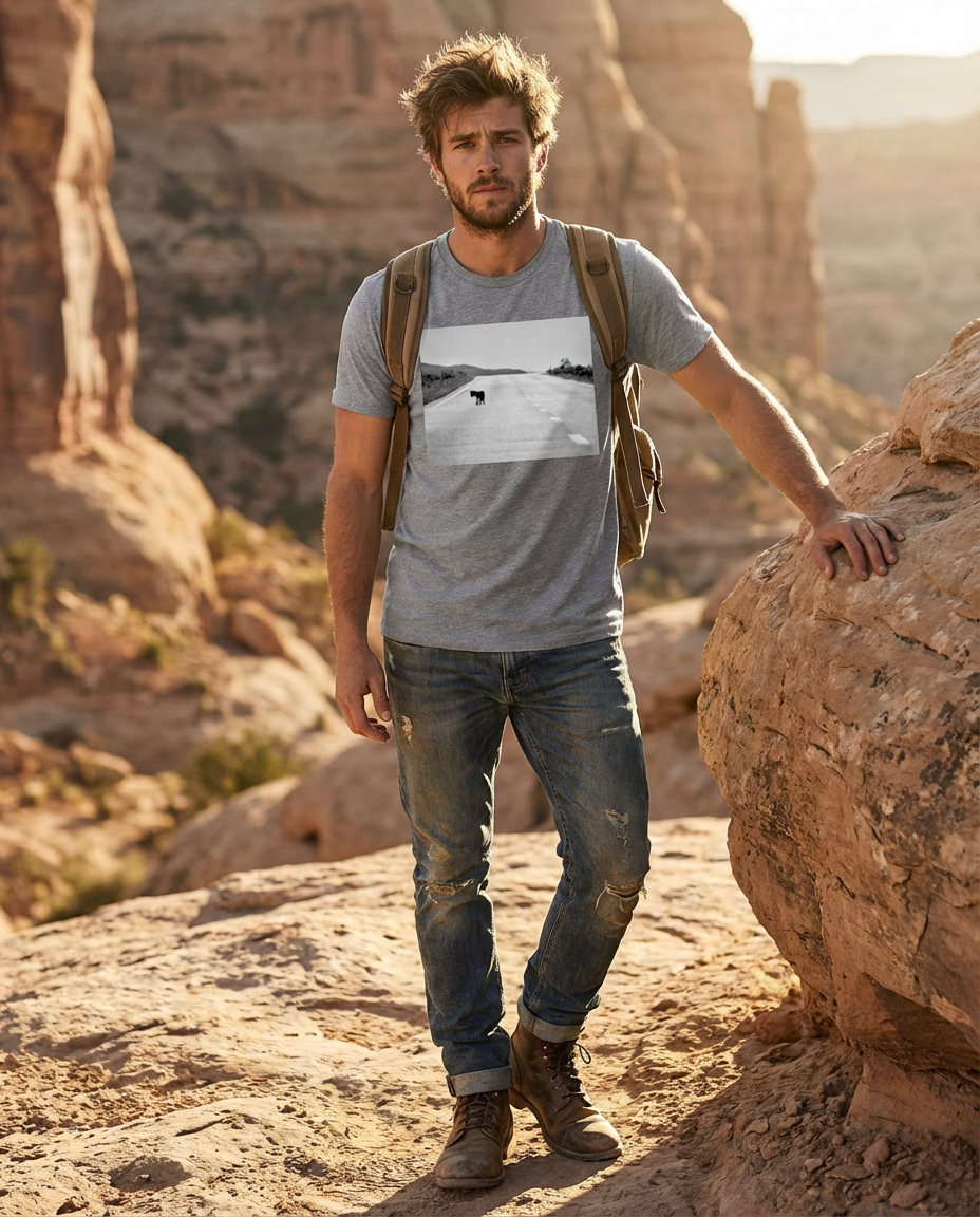Lone Coyote, Wildlife Apparel, Eco-Friendly Fashion, Moss Apparel, Unisex T-Shirt – Wildlife Apparel by Moss Apparel