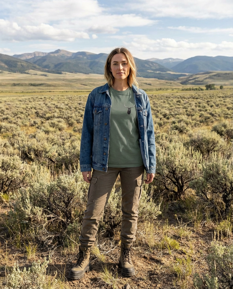 Elk Antlers, The WYldlife Fund, Moss Apparel, T-Shirt