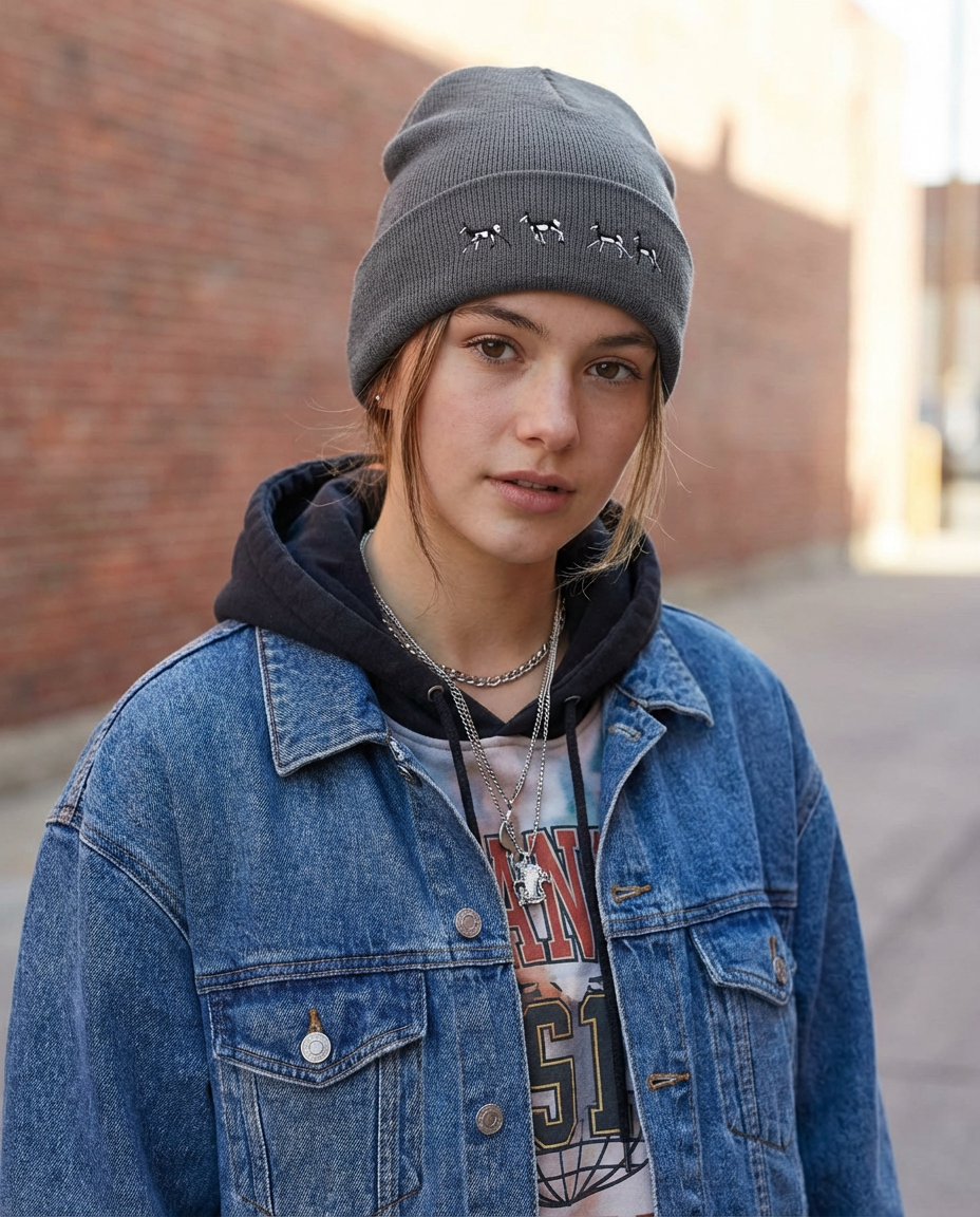 Pronghorn Embroidery, The WYldlife Fund, Moss Apparel, Beanie