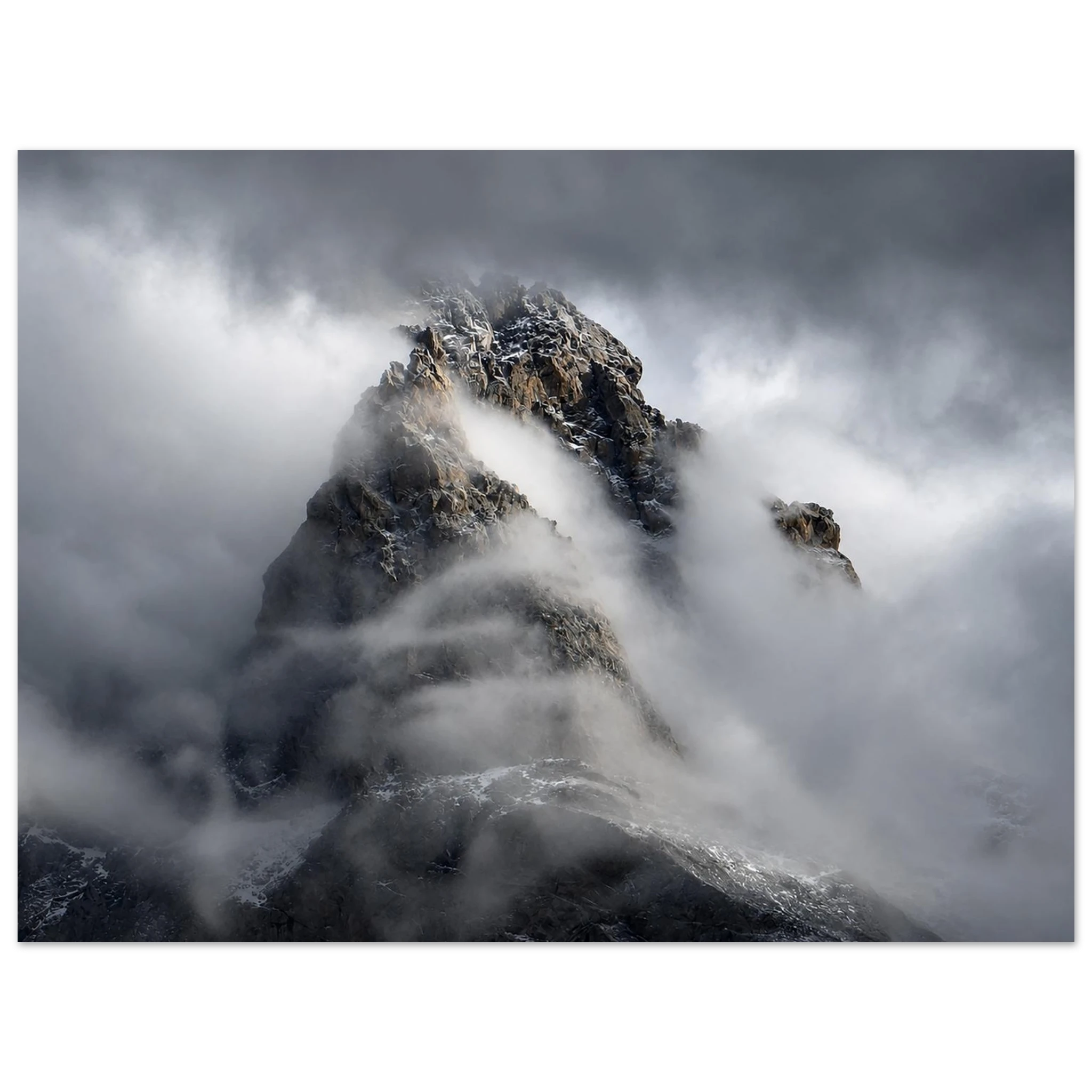 Grand Teton National Park Photography - Misty Mountain Peak Detail