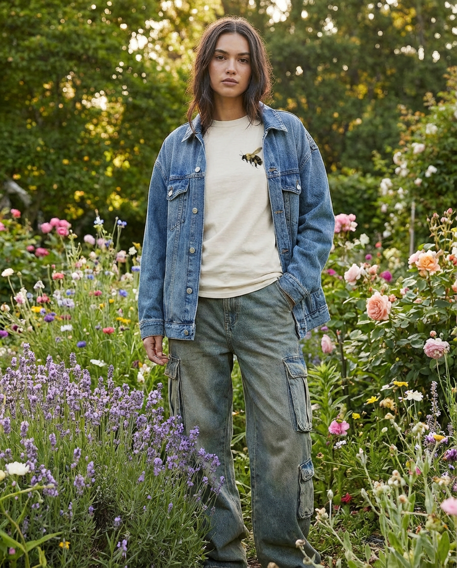 Bee and Butterfly Habitat Fund, Moss Apparel  Long Sleeve T-Shirt