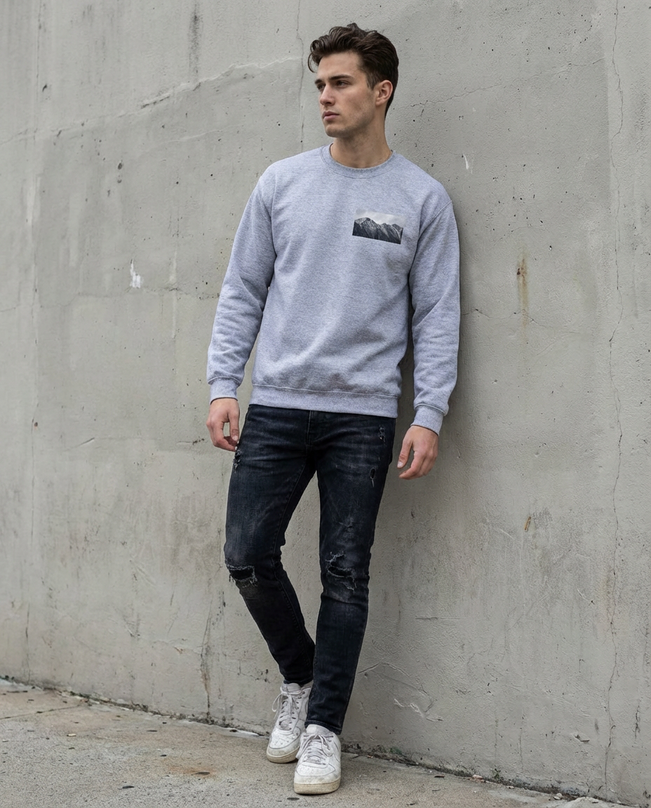 Wyoming Mountain Peaks, The WYldlife Fund, Crewneck Sweatshirt
