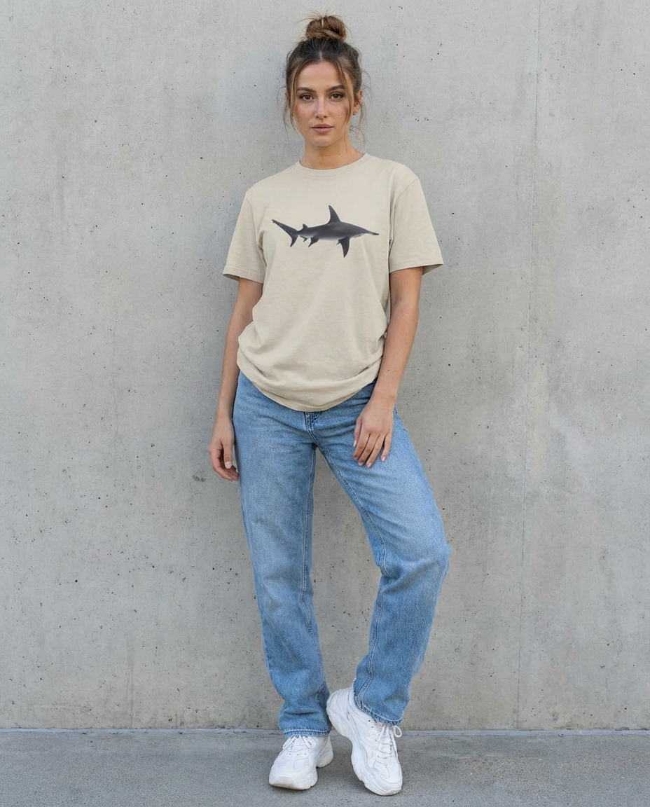 Hammerhead Shark Cruising, Moss Apparel, Shark Style Hoodie
