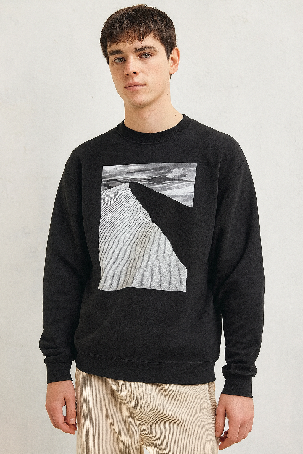 Sunset over Sand Dunes, Desert, Sand Dunes, Sunset, Moss Apparel, Unisex Crewneck Sweatshirt
