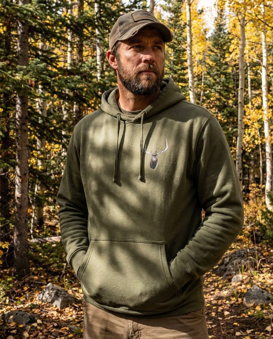 Elk Antlers, The WYldlife Fund, Moss Apparel, Hoodie