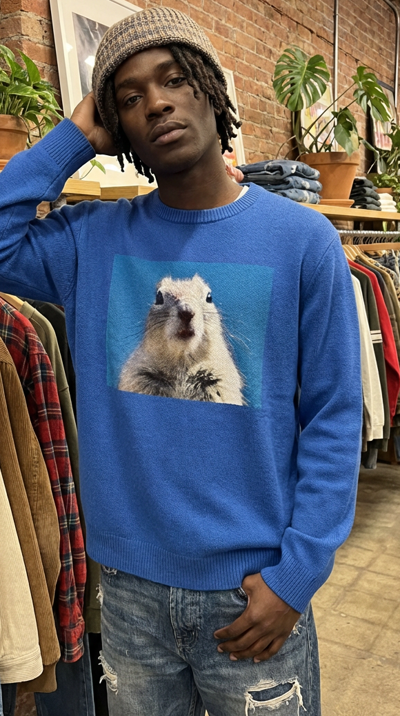 Frazzled and Surprised, Wildlife Clothing, Moss Apparel, Crewneck Sweatshirt
