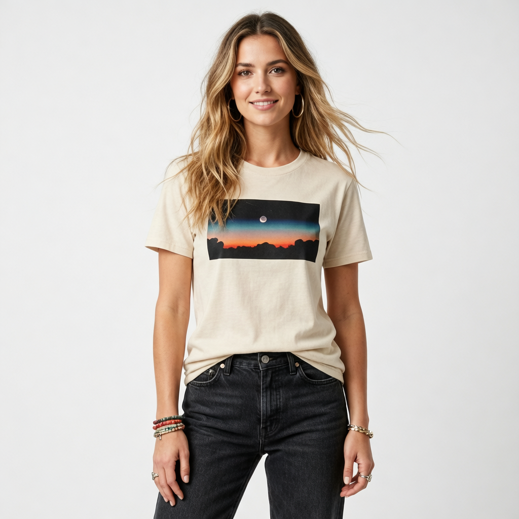 Sunset on Joshua Tree Boulders, Moss Apparel, Ultra Cotton T-Shirt