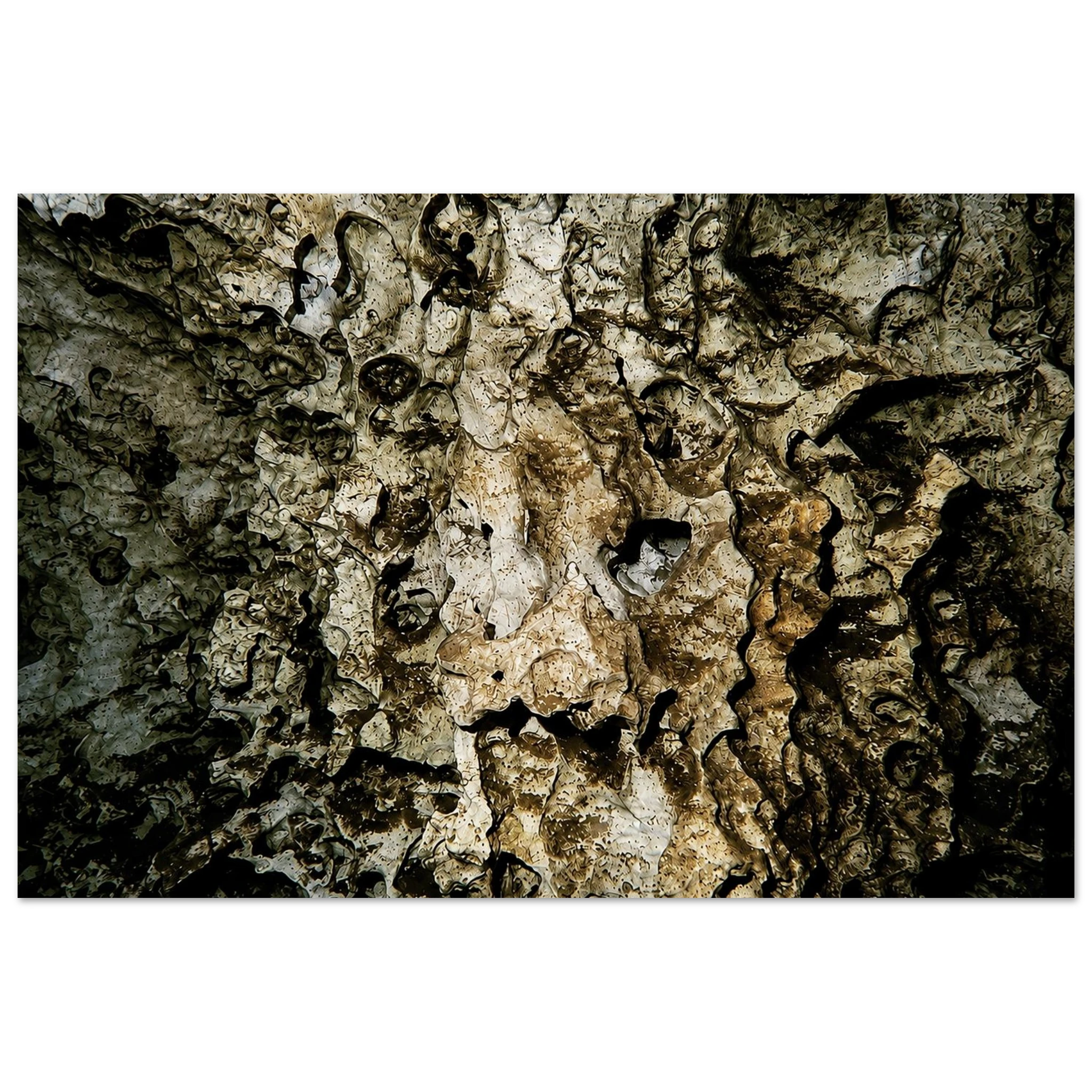 Underwater Eroded Limestone Texture Aluminum Print by Robert Moss – Ocean Conservation Art – Fine Art Photography Print