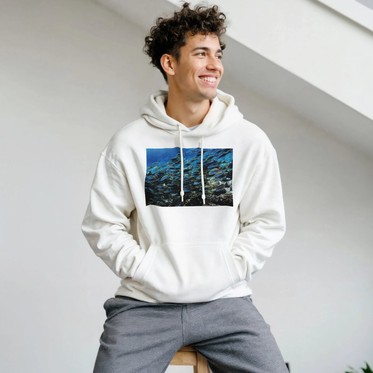 Seven Clean Seas Marine Life Graphic Hoodie - Sustainable Ocean Conservation Apparel - Moss Apparel – Wildlife Apparel by Moss Apparel
