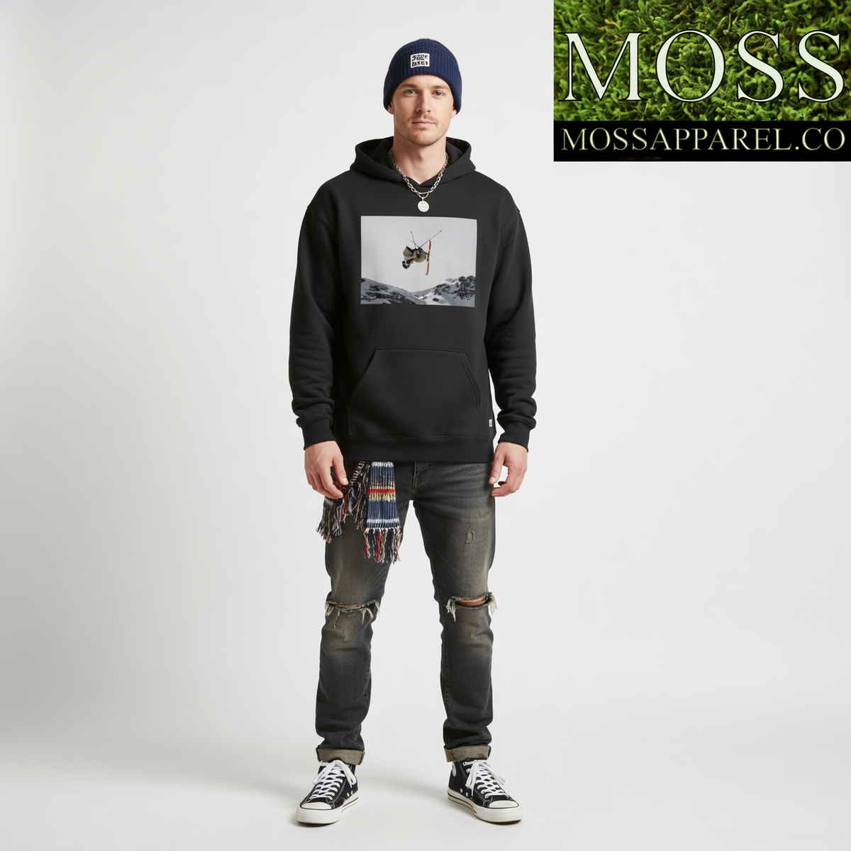 Big Air Jumper Hoodie: Extreme Sports, Moss Apparel, Unisex Hoodie – Wildlife Apparel by Moss Apparel