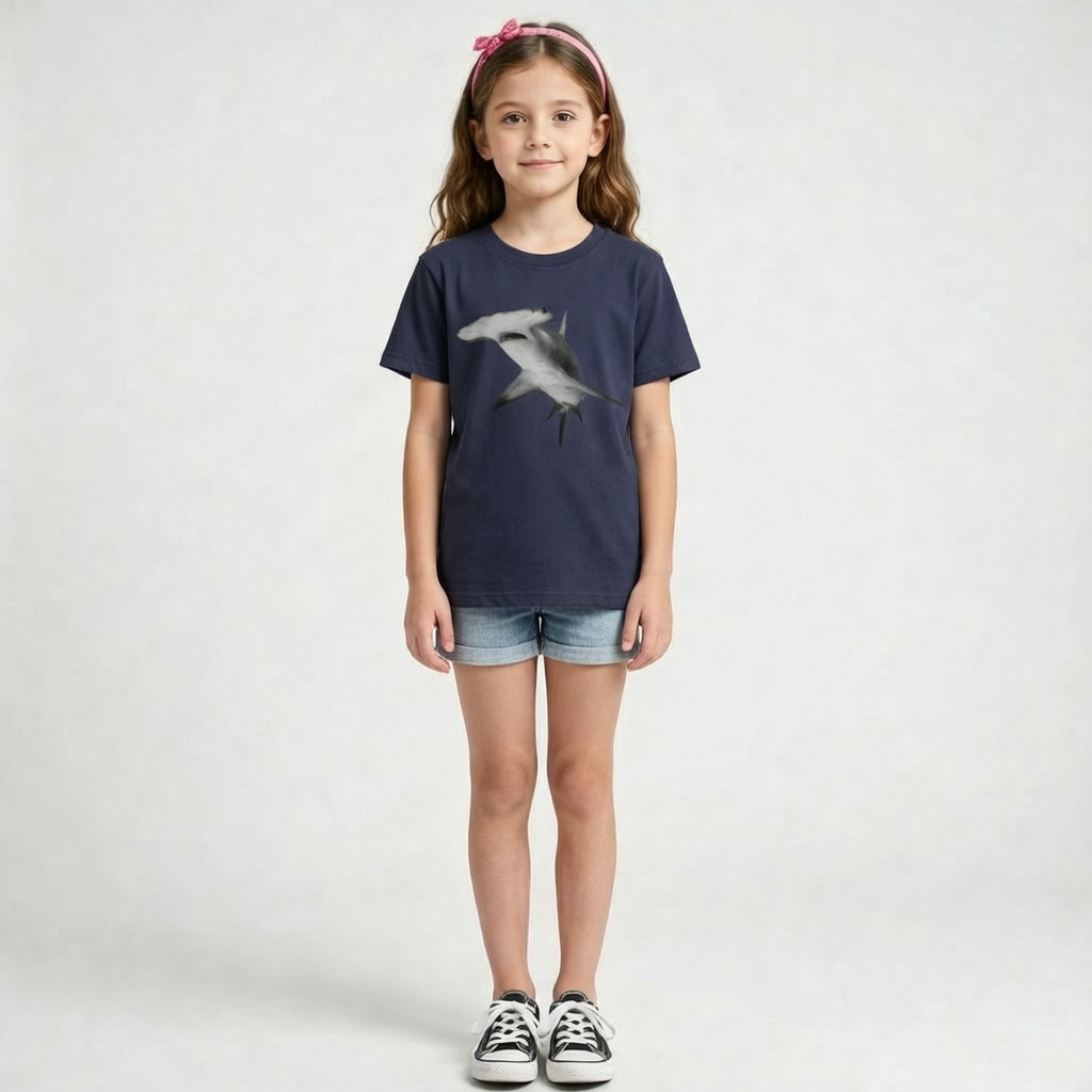 Great Hammerhead, Shark Fun, Moss Apparel, Unisex Youth Cotton T-Shirt – Wildlife Apparel by Moss Apparel