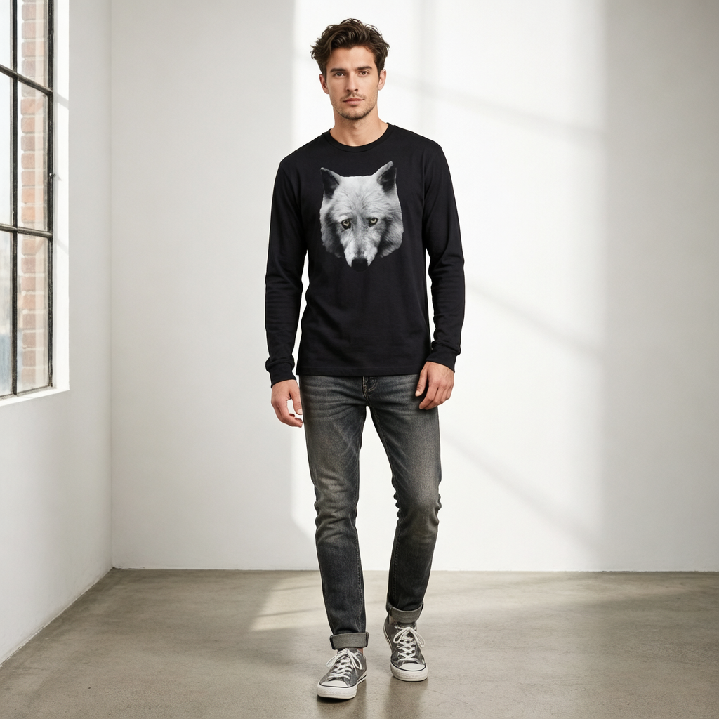 Wolf's Glare, Moss Apparel, Long Sleeve T-Shirt