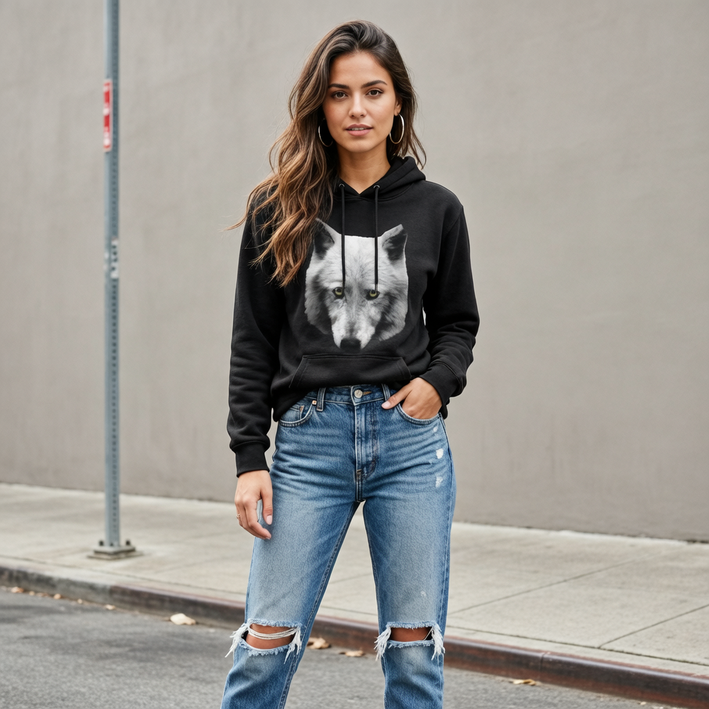 Wolf's Glare, Moss Apparel, 50/50 Hoodie