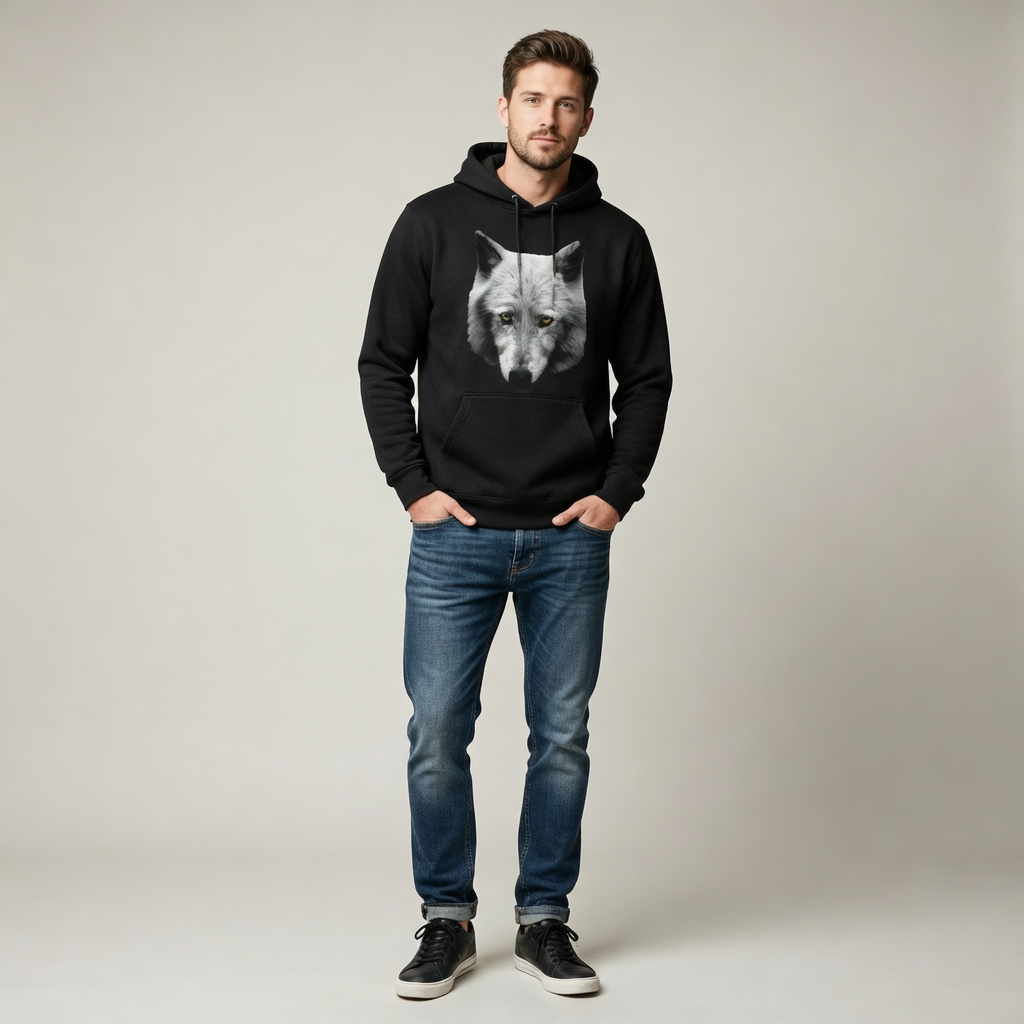 Wolf's Glare, Moss Apparel, 50/50 Hoodie